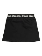 Gonna per bambina Versace Kids nera con ricamo Medusa sul davanti 10228971A11652 2B020 VERSACE KIDS 