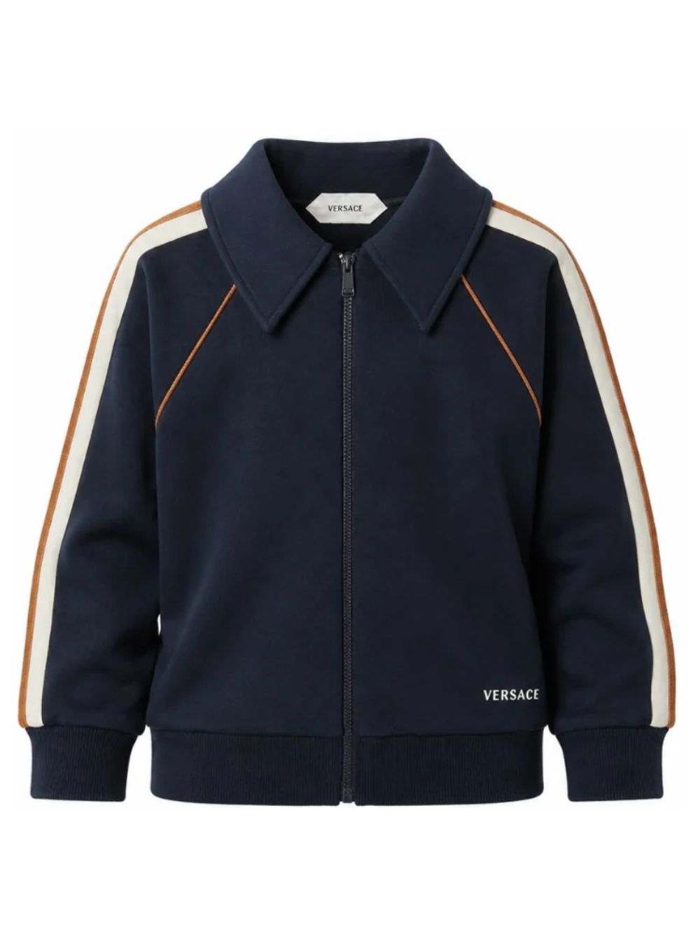 Felpa per bambino Versace Kids blu con colletto alla francese 10249311A18120 6UG70 VERSACE KIDS 
