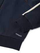 Felpa per bambino Versace Kids blu con colletto alla francese 10249311A18120 6UG70 VERSACE KIDS 