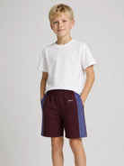 Shorts per bambino Versace Kids bordeaux con bande laterali 10249361A18115 2RH20 VERSACE KIDS 