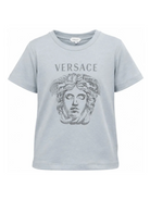 T-shirt per bambino Versace Kids azzurra con stampa grafica 10249461A18182 2U3G0 VERSACE KIDS 
