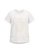 T-shirt per bambini Versace Kidsbianca con stampa grafica 10249461A18182 2W2I0 VERSACE KIDS 