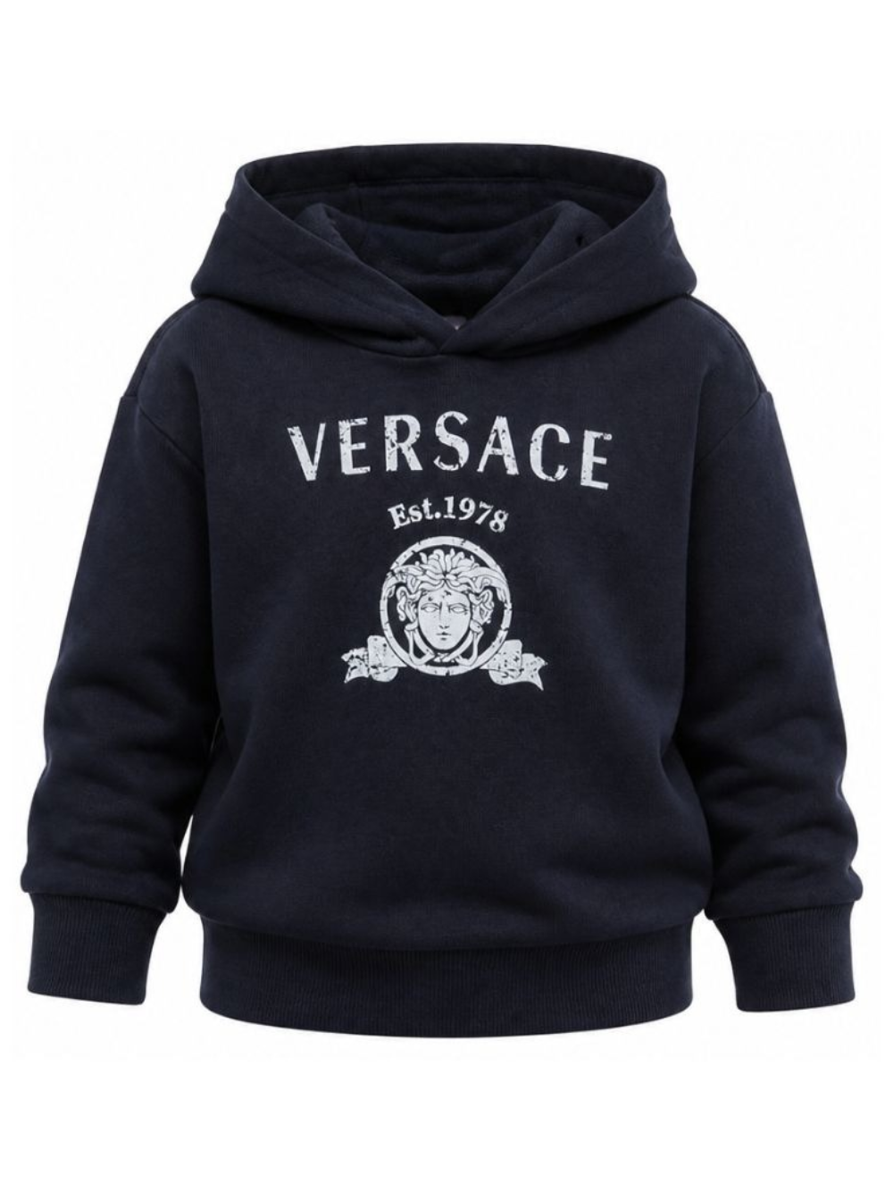 Felpa per bambino Versace Kids blu con stampa grafica 10249501A18126 2U4K0 VERSACE KIDS 