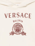 Felpa per bambino Versace Kids beige con stampa grafica 10249501A18126 2YE00 VERSACE KIDS 