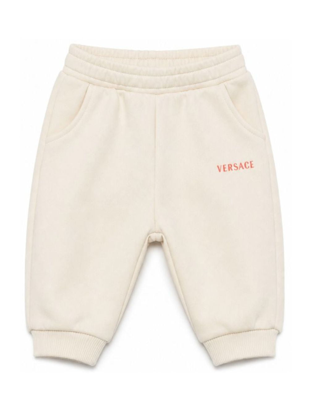 Pantaloni sportivi per neonato Versace Kids beige con dettaglio logo 10251531A18127 2YE00 VERSACE KIDS 