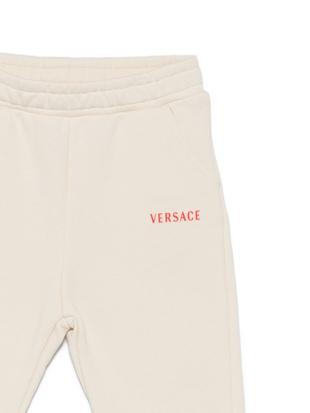 Pantaloni sportivi per neonato Versace Kids beige con dettaglio logo 10251531A18127 2YE00 VERSACE KIDS 