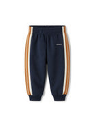 Pantaloni sportivi per neonato Versace Kids blu in jersey di cotone con logo 10251691A18120 6UG70 VERSACE KIDS 