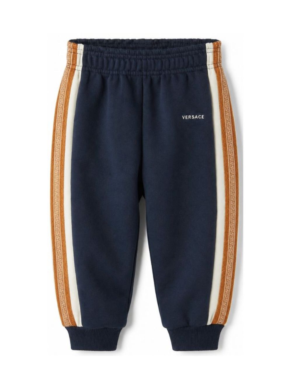 Pantaloni sportivi per neonato Versace Kids blu in jersey di cotone con logo 10251691A18120 6UG70 VERSACE KIDS 