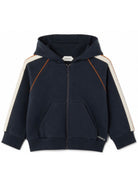 Felpa per neonato Versace Kids blu con logo sul davanti 10251711A18120 6UG70 VERSACE KIDS 