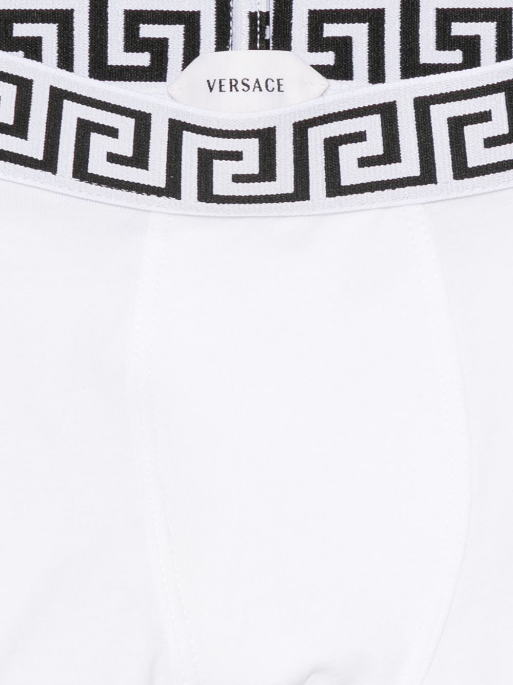 Set due boxer per bambino Versace Kids bianco e nero con stampa Greca 10252441A18280 2W020 VERSACE KIDS 