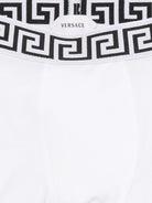 Set due boxer per bambino Versace Kids bianco e nero con stampa Greca 10252441A18280 2W020 VERSACE KIDS 