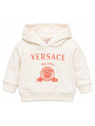 Felpa per neonato Versace Kids beige con stampa grafica 10252521A18126 2YE00 VERSACE KIDS 