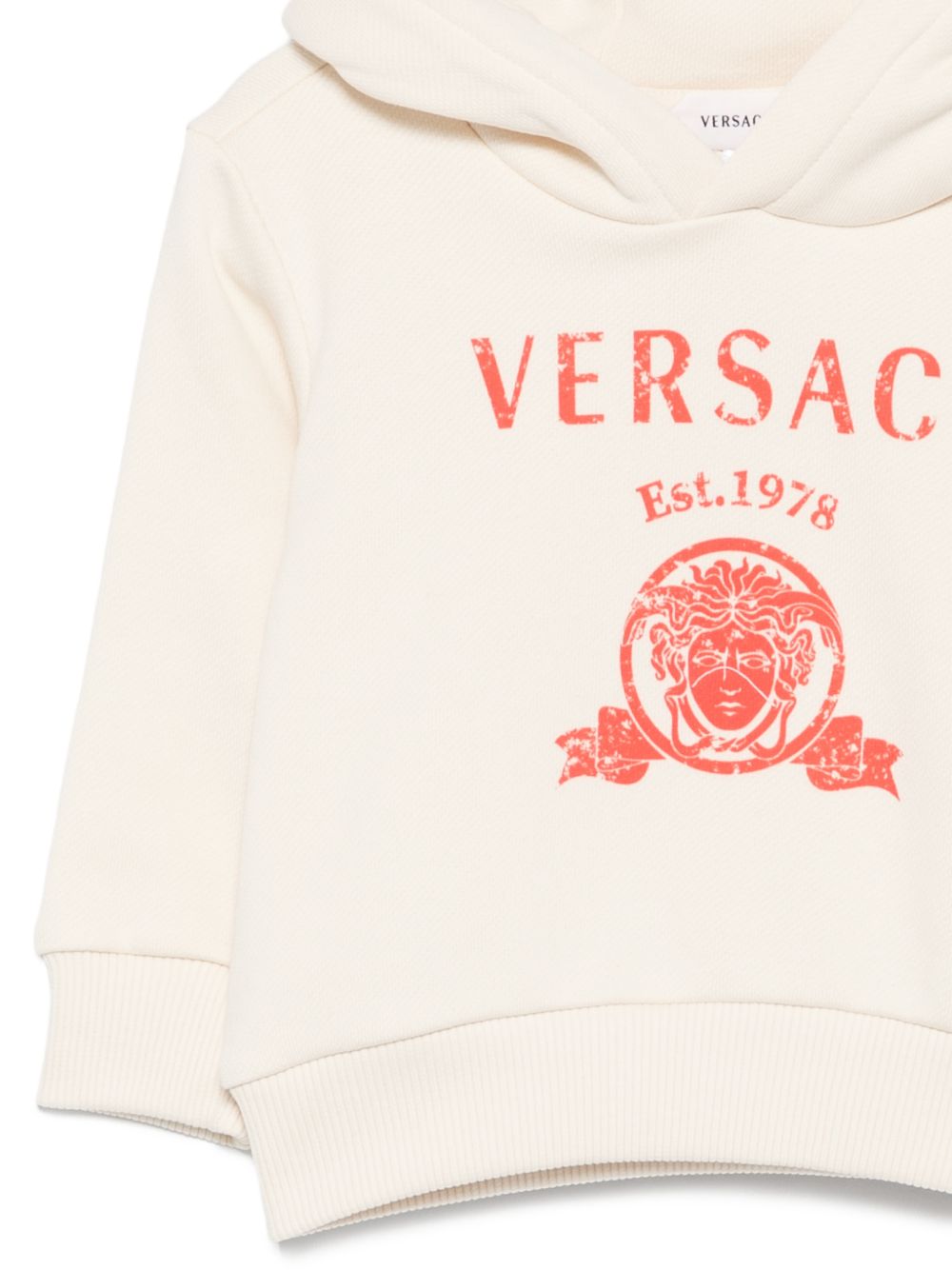 Felpa per neonato Versace Kids beige con stampa grafica 10252521A18126 2YE00 VERSACE KIDS 