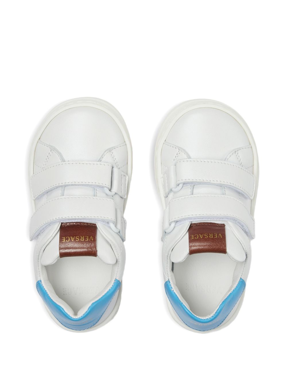 Sneakers per bambino Versace Kids bianche con tallone a contrasto 10252991A17777 6WM90 VERSACE KIDS 