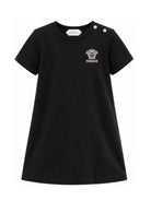 Abito per bambina Versace Kids nero con motivo Medusa 10253011A18321 2B130 VERSACE KIDS 