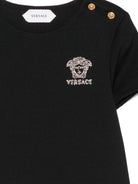 Abito per bambina Versace Kids nero con motivo Medusa 10253011A18321 2B130 VERSACE KIDS 