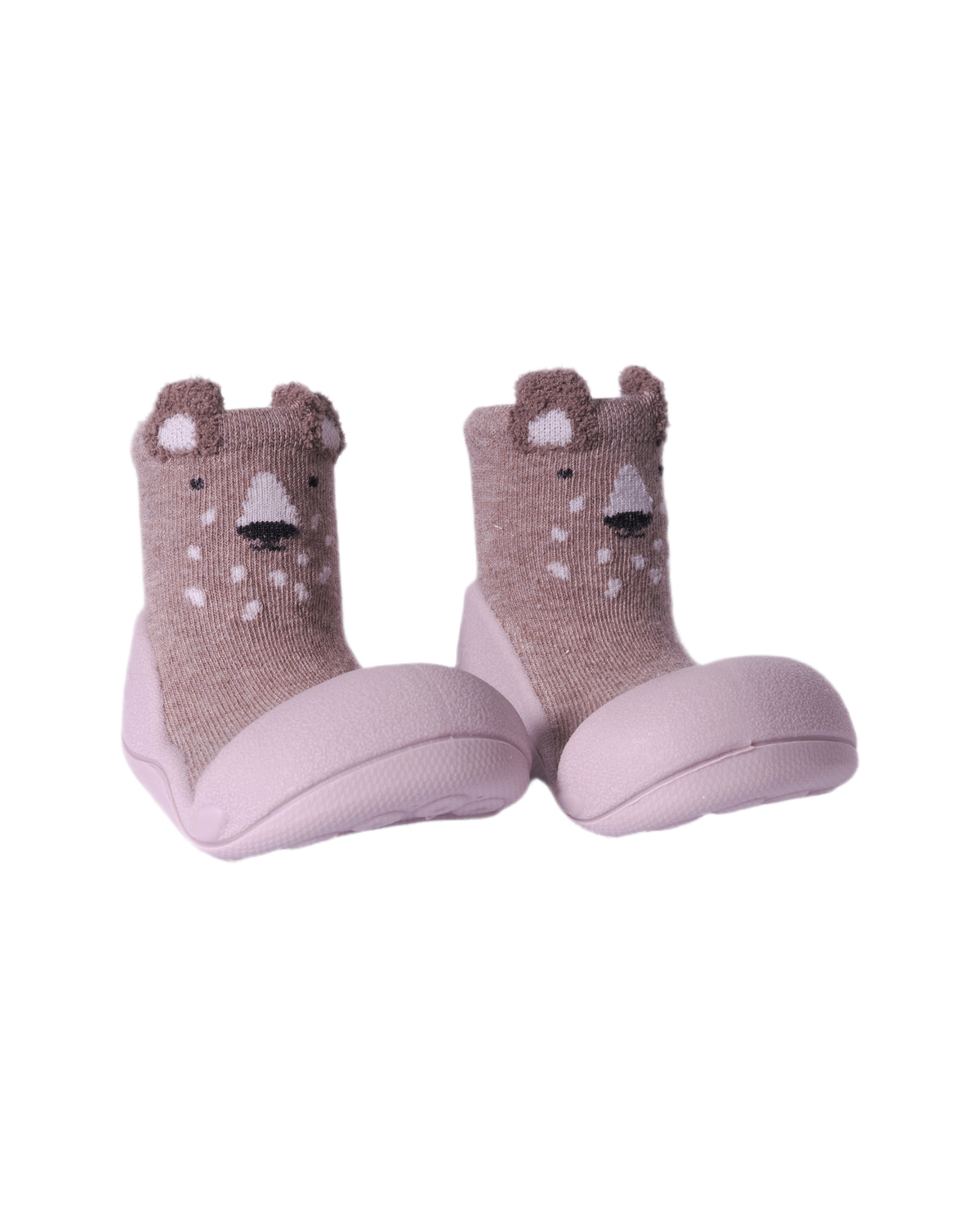 Scarpine primi passi per neonati Attipas beige con motivo orsetto ricamato AEN05 BEIGE ATTIPAS KIDS 