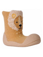 Scarpine primi passi per neonati Attipas arancioni con motivo leone ricamato AEN06 LION ATTIPAS KIDS 