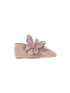 Ballerine per neonata BabyWalker Kids rosa con glitter e decorazione a farfalla PB1644 DUSTY PINK BABYWALKER KIDS 