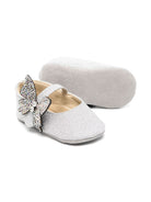 Ballerine per neonata BabyWalker Kids argento con glitter e decorazione a farfalla PB1644 SILVER BABYWALKER KIDS 