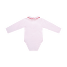 Body per bambina Baroni Kids bianco con colletto a contrasto rosso 44202 PR BARONI KIDS 