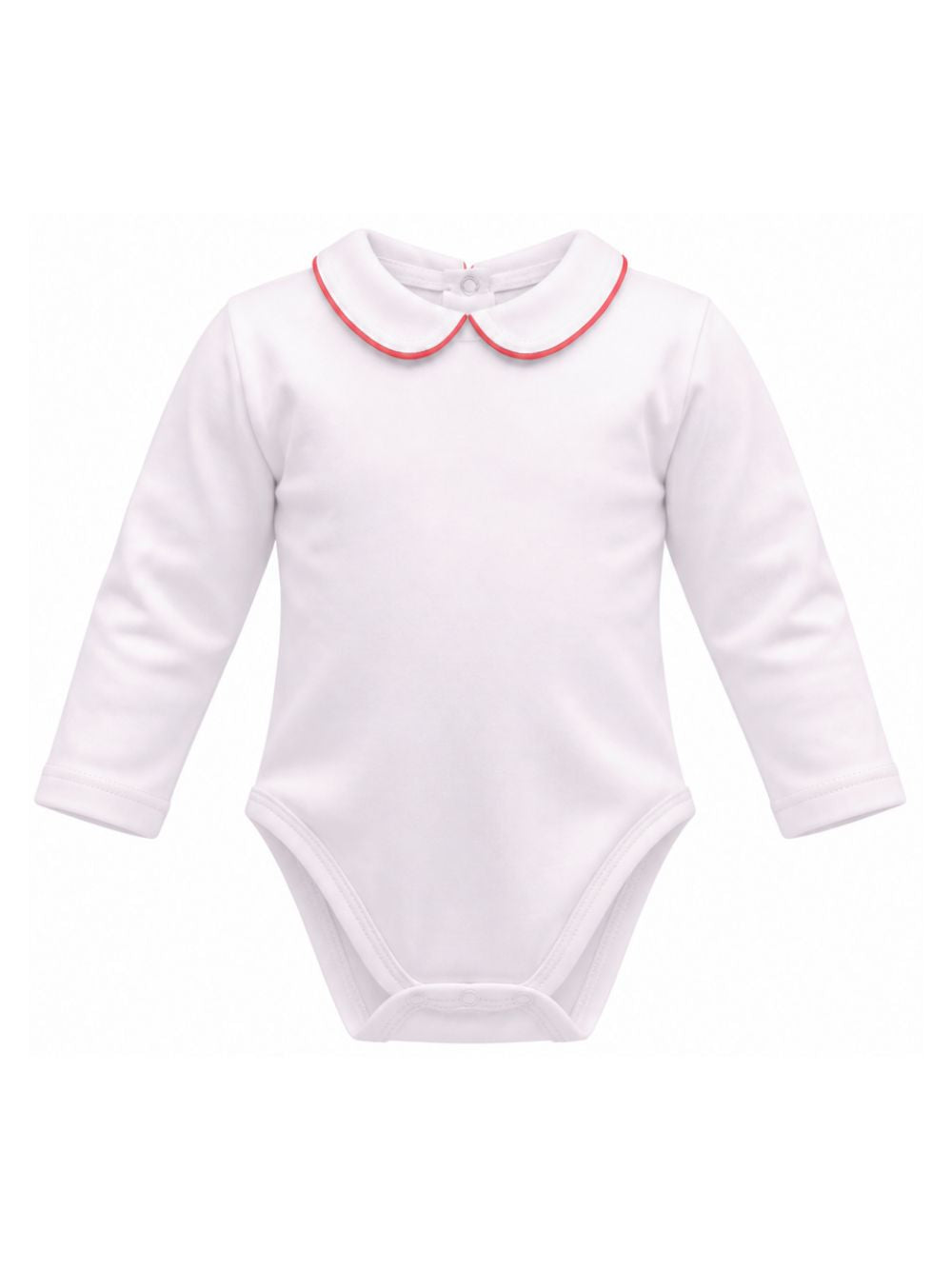 Body per bambina Baroni Kids bianco con colletto a contrasto rosso 44202 PR BARONI KIDS 