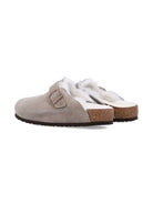 Ciabatte Boston per bambini Birkenstock Kids grigie con fodera in shearling 1030480 TAUPE BIRKENSTOCK KIDS 