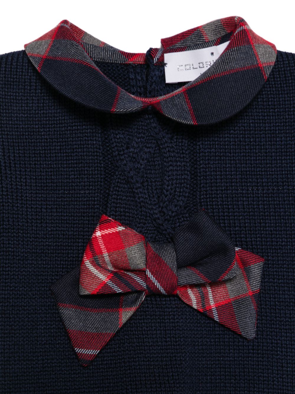 Set maglione e shorts per neonata Colorichiari multicolore con design tartan FF218762 2088a 60 COLORICHIARI KIDS 