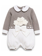 Tutina per neonata Colorichiari beige con colletto alla Peter Pan FF648627 2088 9720 COLORICHIARI KIDS 