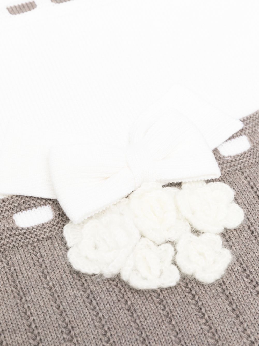 Coperta per neonati Colorichiari bianco con design lavorato a maglia FF778603 2088 9720 COLORICHIARI KIDS 