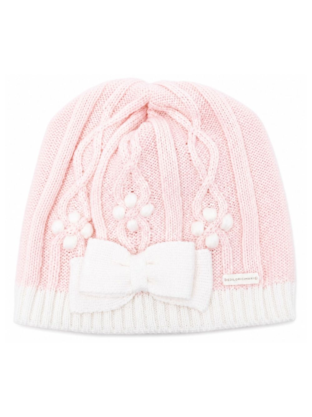 Cappello per neonata Colorichiari rosa con dettaglio fiocco in rilievo FF788586 2088 8020 COLORICHIARI KIDS 