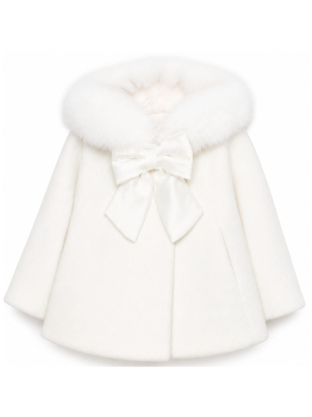 Cappotto per neonata Colorichiari bianco con dettaglio fiocco FN178849 5046 15 COLORICHIARI KIDS 