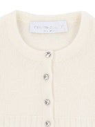 Cardigan per neonata Colorichiari bianco con design lavorato a maglia FN878822 2088 20 COLORICHIARI KIDS 