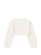 Cardigan per neonata Colorichiari bianco con design lavorato a maglia FN878822 2088 20 COLORICHIARI KIDS 