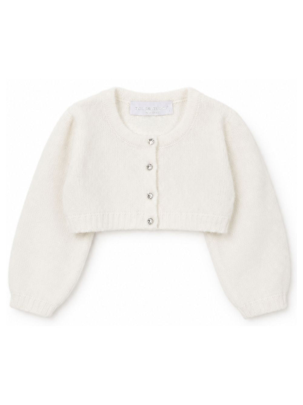 Cardigan per neonata Colorichiari bianco con design lavorato a maglia FN878822 2088 20 COLORICHIARI KIDS 