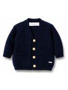 Cardigan per neonato Colorichiari blu con bottoni color oro MF848757 2088 60 COLORICHIARI KIDS 