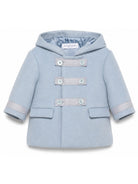 Cappotto per neonato Colorichiari azzurro con finitura in rilievo MN118825 4729 5098 COLORICHIARI KIDS 