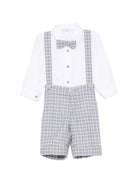 Set giacca camicia pantaloni e papillon per neonato Colorichiari blu con motivo a quadri MN508715 5012 64 COLORICHIARI KIDS 