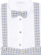 Set giacca camicia pantaloni e papillon per neonato Colorichiari blu con motivo a quadri MN508715 5012 64 COLORICHIARI KIDS 