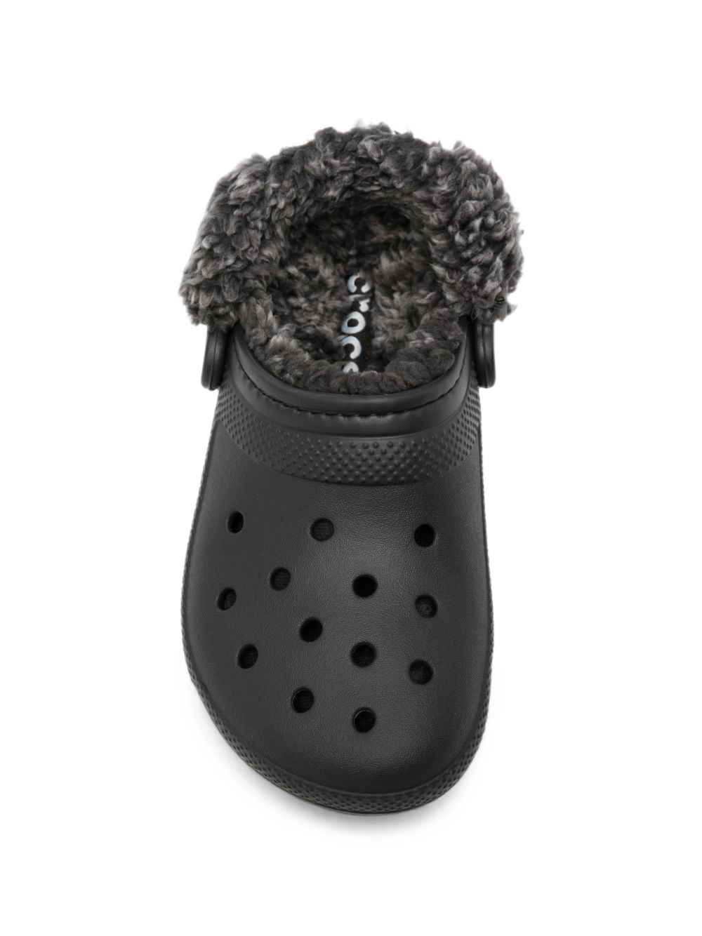 Ciabatte Classic Fleece per bambini Crocs Kids nere con finitura in shearling 211396 BLK CROCS KIDS 