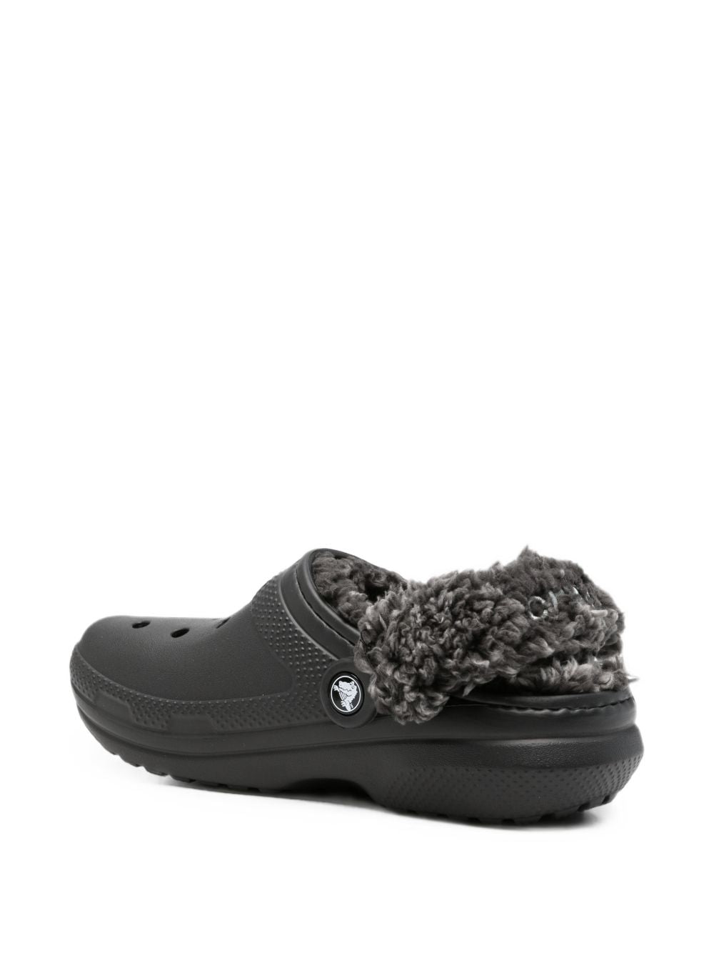 Ciabatte Classic Fleece per bambini Crocs Kids nere con finitura in shearling 211396 BLK CROCS KIDS 
