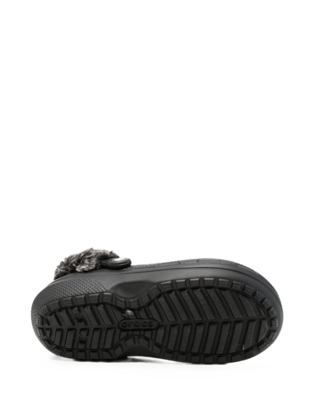Ciabatte Classic Fleece per bambini Crocs Kids nere con finitura in shearling 211396 BLK CROCS KIDS 