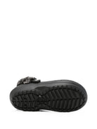 Ciabatte Classic Fleece per bambini Crocs Kids nere con finitura in shearling 211396 BLK CROCS KIDS 