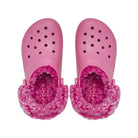 Ciabatte Fleece Lined Clog K per bambina Crocs Kids rosa con cinturino in pile sherpa 212857 QURO CROCS KIDS 