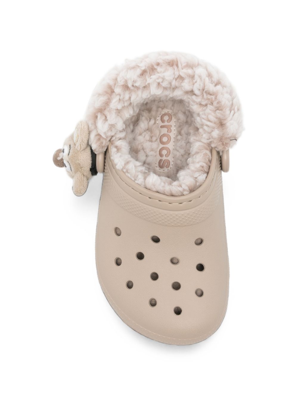 Ciabatte Classic Bear Plpush Fleece Lined Clog T per bambini Crocs Kids beige con orsetto in rilievo 213981 DULC CROCS KIDS 