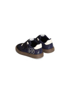 Sneakers per bambini Dolce & Gabbana Kids blu con chiusura frontale a strappo DN0205 A4278 8J414 DOLCE & GABBANA KIDS 
