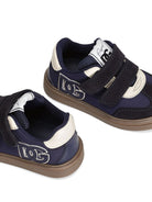 Sneakers per bambini Dolce & Gabbana Kids blu con chiusura frontale a strappo DN0205 A4278 8J414 DOLCE & GABBANA KIDS 