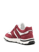 Sneakers per bambina Dolce & Gabbana Kids bianche e rosse con chiusura a strappo e cristalli DN0237 A3M67 89689 DOLCE & GABBANA KIDS 