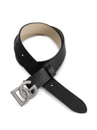 Cintura per bambini Dolce & Gabbana Kids nera con finitura in rilievo EC0083 AI218 80999 DOLCE & GABBANA KIDS 