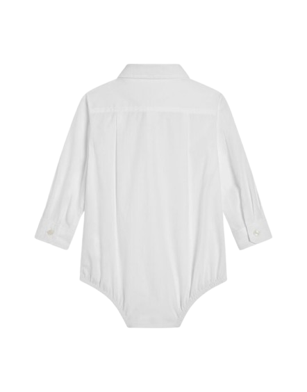 Camicia a body per neonato Dolce & Gabbana Kids bianca con colletto classico L11O82 G7P1Z W0800 DOLCE & GABBANA KIDS 